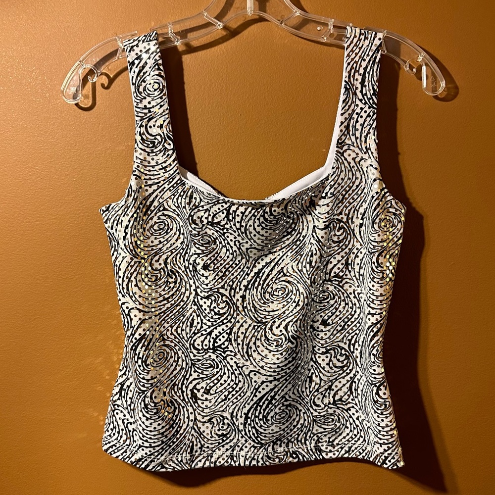 Disco Swirl Vintage Shiny Top